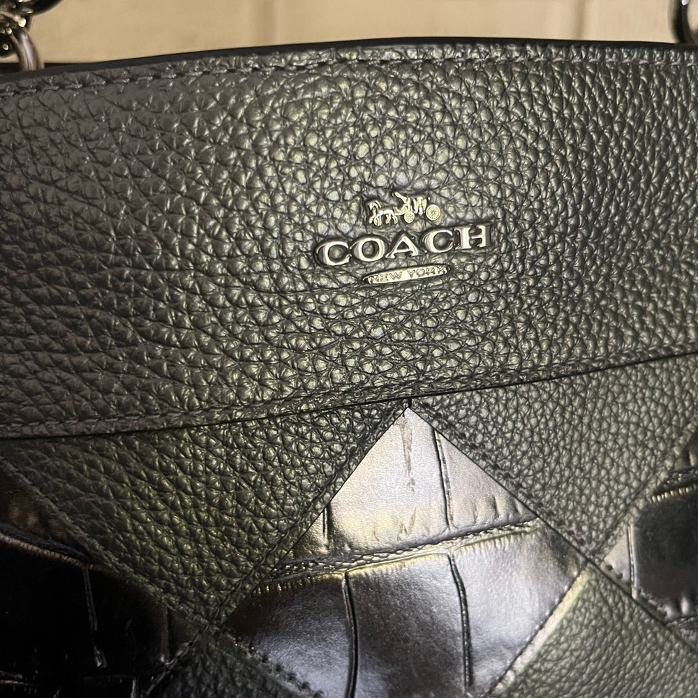 Coach Lexi Shoulder Bag with Patchwork Metallic Grey - Picture 5 of 13